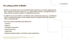 The safety profile of MAOIs